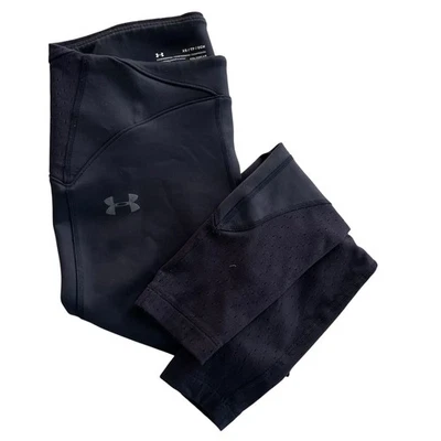 Under Armour Womens XS Black ColdGear Compression Fleece Lined Leggings Training - Image 1 of 4
