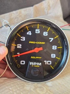 Autometer 5160 Pro-Comp Tachometer, 5", 10K Rpm, In-Dash FREE SHIPPING - Picture 1 of 7