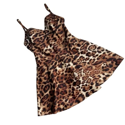 Vestido de baño vintage Newport News estampado de leopardo traje de baño de una pieza para mujer talla 4 Foto 1 de 4