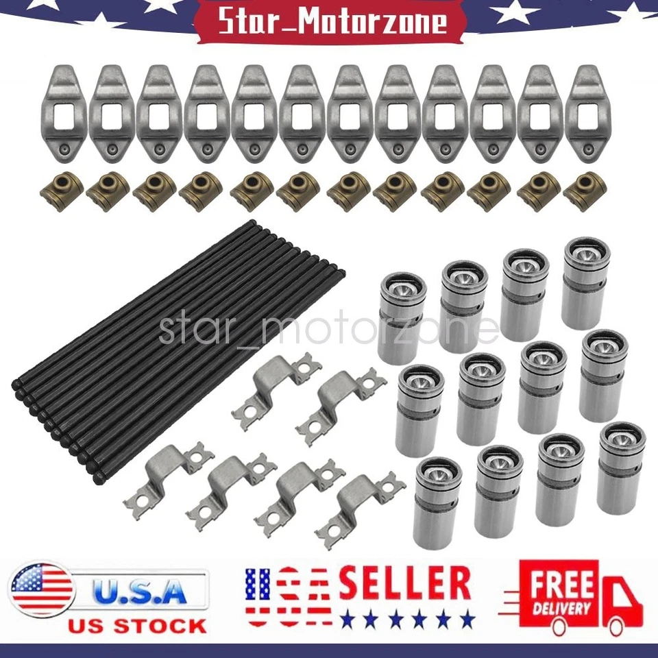 Pushrods Rocker Arms Lifters Kit For 1987-2006 Jeep Wrangler Cherokee Comanche Foto 1 de 4