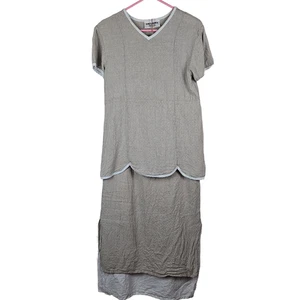 Alywear Y2K Grau Vintage Top Maxirock Leinen Gr. XS Oberteil S Rock Bridgerton - Bild 1 von 11