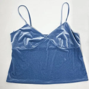 Wild Fable Trägertop Damen XL blau Samt Camisole Y2K Urlaub Party Fee - Bild 1 von 9