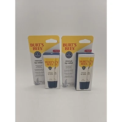 2 Paquetes Burts Bees Rescate Lip Relief Labios Tratamiento Labios Secos Hidratante Natural 4 Piezas Foto 1 de 2