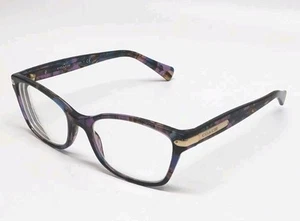 Coach Hc6065 5288 Confetti Purple Rectangle Eyeglasses Frames 51-17-135 EUC - Picture 1 of 7