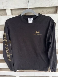 Simply, Southern, I Love Jesus A Latte Black Long Sleeve T-Shirt Womens Size S. - Picture 1 of 9