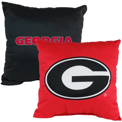 Georgia Bulldogs 2 Sided Decorative Pillow, 16" x 16", Made in the USA Cover