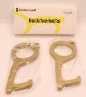 Door Opener Tool Brass Metal Hook Keychain No Touch Touchless Avoid Germs Brass