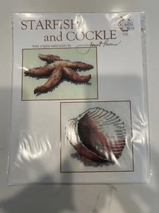 Green Apple Cross Stitch Pattern 570 Starfish and Cockle Jewels of the Sea 1987 - Picture 1 of 3