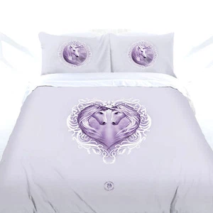 Anne Stokes White Unicorn Quilt Cover Set King - Picture 1 of 1