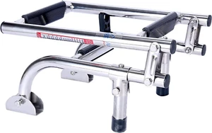 Boat Ladder, 3 Steps Boat Ladder Small Stainless Steel Stern Mount Pontoon Boat - Picture 1 of 9