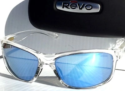 NUEVO* ARNÉS REVO TRANSPARENTE con lente de agua azul polarizada gafas de sol RE 4071 09 BL Foto 1 de 4