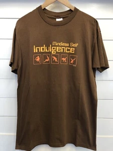 Amboss Vintage selten gedankenloser Selbstgenuss Geruch meinen Riss T-Shirt Herren Large braun - Bild 1 von 11