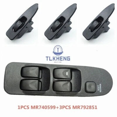 1 JUEGO ELEVADOR INTERRUPTOR VENTANA DELANTERO IZQUIERDO DERECHO PARA MITSUBISHI CARISMA SPACE STAR DA Foto 1 de 4