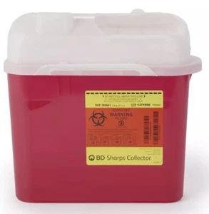 BD Gardian Sharps Container 1.35 gal./5.4 Qt. Horizontal Entry Ref 305443 Red - Picture 1 of 2
