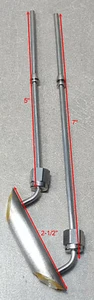 "Tubo flexible de celda de gas de 1/8" con lente (316 SS). 5"" y 7"" de largo - Imagen 1 de 4