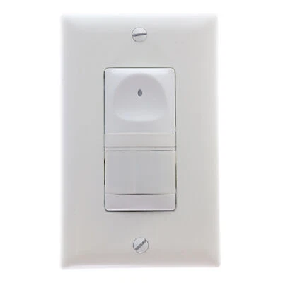 PASS & SEYMOUR LEGRAND PASS & SEYMOUR RWU600U-WCC4 WALL SWITCH OCCUPANCY SENSOR, ON/OFF, 120V, WHITE