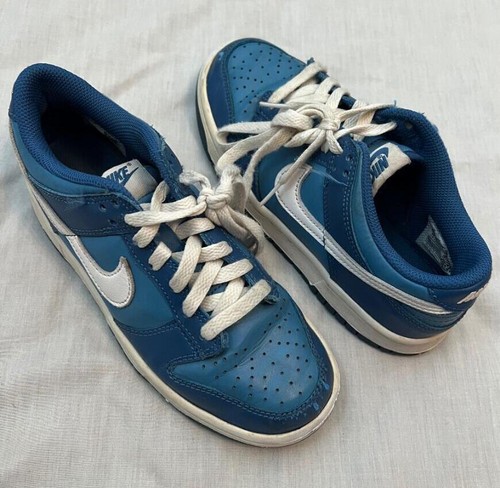 Scarpe sneakers NIKE youth 4.5 Dunk basse blu scuro marina bianco DH9765 400