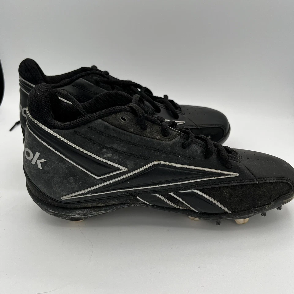 Reebok NFL Thorpe MID MR7 Men Football cleat #20-131928 Size 7.5 Black "vintage - Image 1 of 4