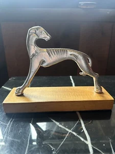 Vintage Art Deco Greyhound Antique Cast Iron Figural Dog Art Display - Picture 1 of 11