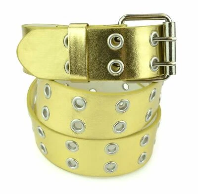 Hot Trend! Eurosport Solid Rich Fashion Color Double Grommet Belt - BW9915 - Image 1 of 2