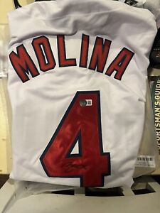Yadier Molina Autograph Jersey Beckett Authentic And Witnessed