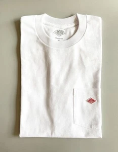DANTON WOMEN'S PLAIN SHORT SLEEVE POCKET T-SHIRT DT-C0197 WHITE SIZE S - Picture 1 of 3