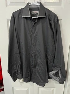 International Report Men's Gray Button Down Shirt Long Sleeve Size Large - Picture 1 of 2