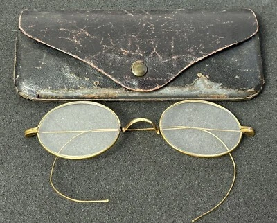 Винтажные очки и винтажные футляры для чтения 10K GF WIRE RIM - Изображение 1 из 4