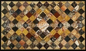 3'x2' Black Marble Occasional Table Top Multi Marquetry Inlay Garden Decor H5079 - Picture 1 of 4