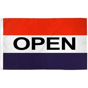 OPEN Flag Business Sign Store Banner Advertising Pennant 2x3 Foot - Picture 1 of 1