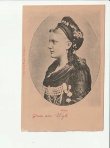 Trachten-AK.., Gruß aus Wyk, Friesin in Tracht, Porträt...s/w AK kl - Bild 1 von 2
