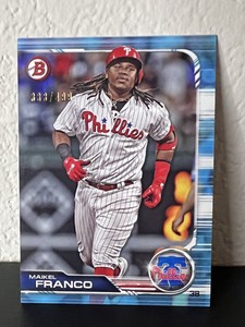 2019 Bowman Maikel Franco ( Phillies ) #47 Sky Blue Parallel /499