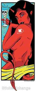 Swiss Miss STICKER Decal Kozik Poster Artist KZ44 - Picture 1 of 1