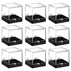  Paquete de 2 Exhibiciones de Caja de Acrílico Estuche de Refuerzo Mineral Especimine Accesorios - Imagen 1 de 12