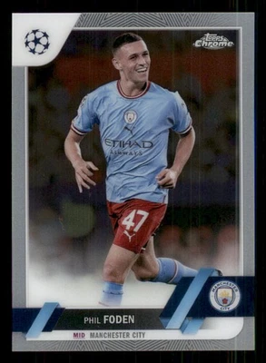 2022-23 Topps Chrome UEFA Club Competitions #47 Phil Foden - Image 1 of 2