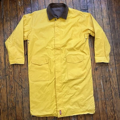 Vintage Marlboro Reversible Rain Coat Duster Rancher Trench Jacket Men’s Large - Image 1 of 4