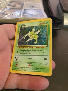 Scyther 10/64 Jungle Pokemon Card Holo Rare Unlimited - Picture 1 of 9