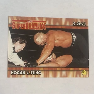 Hulk Hogan vs Sting 1999 Topps WCW/nWo Nitro Sticker Card #S2 Vintage Wrestling - Picture 1 of 6