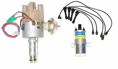 Electronic Distributor PEUGEOT 203 1948-60 Coil & Ignition leads stock UK - Image 1 of 4