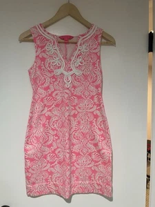 Lilly Pulitzer Dress Pink Shell Pattern Women’s Size XXS French Terry cotton - Picture 1 of 4
