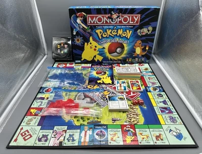 Vintage 1999 Pokemon Monopoly Collector's Edition Board Game Complete w/Manual - Image 1 of 4