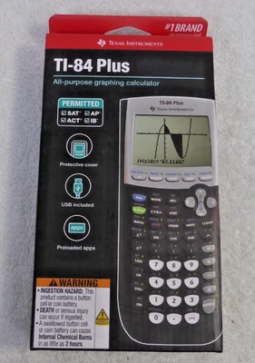 Texas Instruments TI-84 Plus Graphing Calculator - Black - NEW - Image 1 of 4