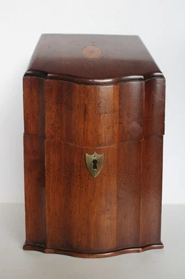 Vintage Georgian Style 18th Century Mahogany Reproduction Cutlery  Box (13.5") - Изображение 1 из 4