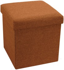 Pouf Pouff Contenitore Sgabello Pieghevole Salvaspazio in Tessuto Cubo 50x50 cm
