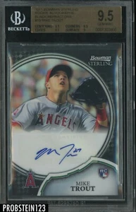2011 Bowman Sterling Black Refractor #19 Mike Trout RC Rookie AUTO /25 BGS 9.5