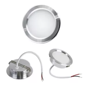FARETTO LED 3 W LUCE BIANCA CALDA NATURALE INCASSO ROTONDO OPACO BORDO ARGENTO - Foto 1 di 5