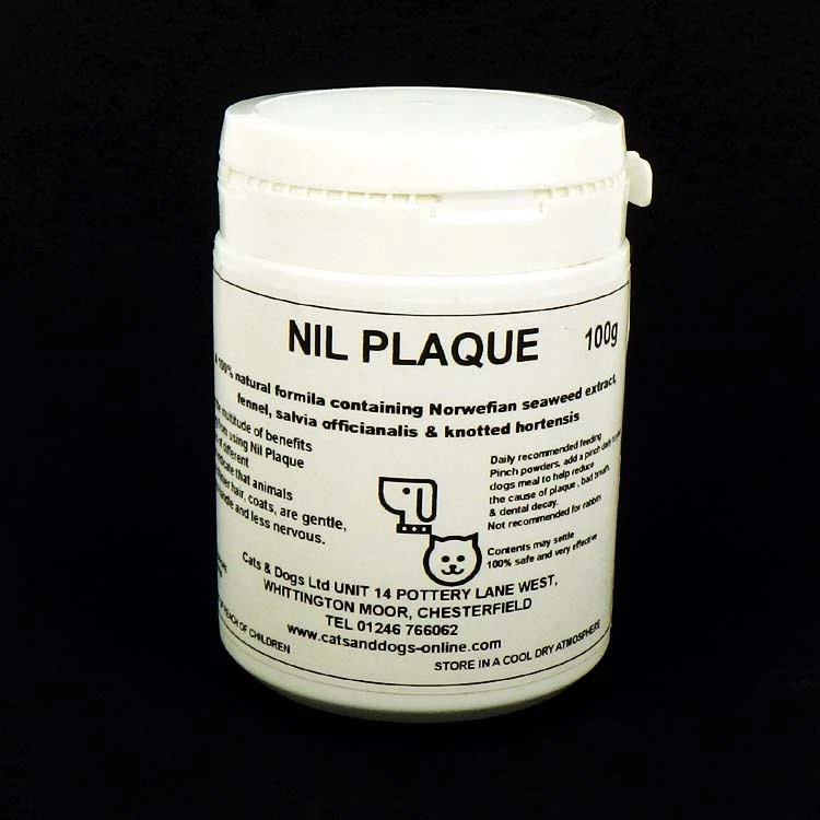FOLKLORE 100g NIL PLAQUE ORAL TARTAR TREATMENT Dogs Cats Pets Bad Breath 100% Natural