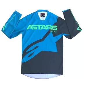 Alpinestars Medium MX Motocross Riding Jersey Shirt Offroad Dirt Bike BMX Blue - Picture 1 of 10