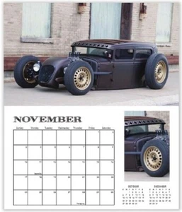 2024 RAT ROD WALL CALENDAR CYBER MONDAY SALE! auto car racing rockabilly - Picture 1 of 6