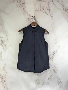 Everlane Shirt Womens Large Button Up Tank Sleeveless Concealed Hidden Placket  - Picture 1 of 8